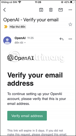 Xác minh tài khoản OpenAI