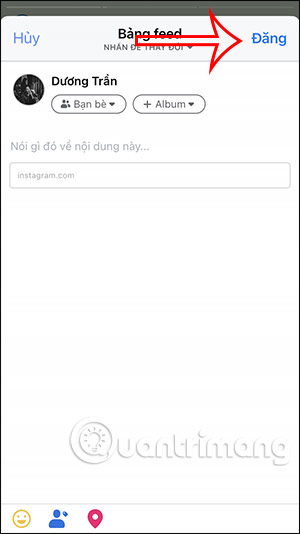 Đăng Story Instagram lên Facebook