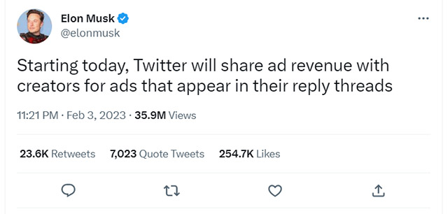 Twitter sắp chia sẻ doanh thu quảng cáo với tài khoản người sáng tạo có “tích xanh”