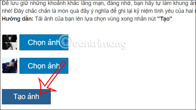 Tạo ảnh ghép đôi trực tuyến