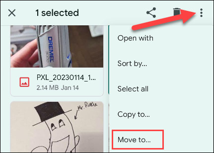 Chọn “Move To”