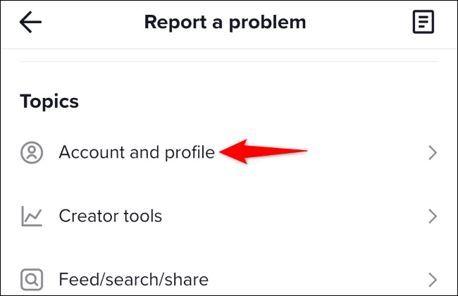Chọn “Account and Profile”