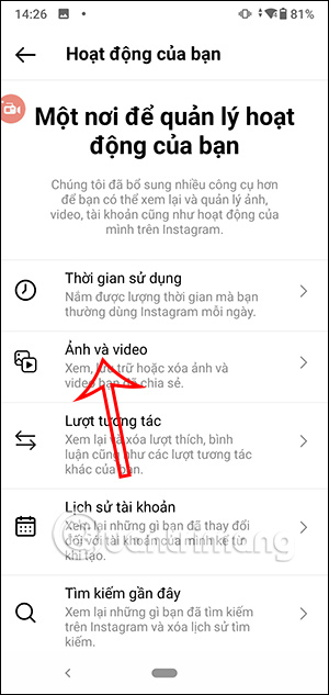 Ảnh và video trên Instagram