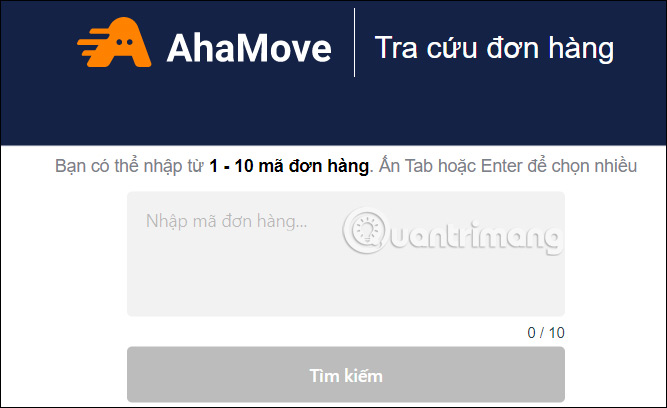 Tra cứu vận đơn Ahamove