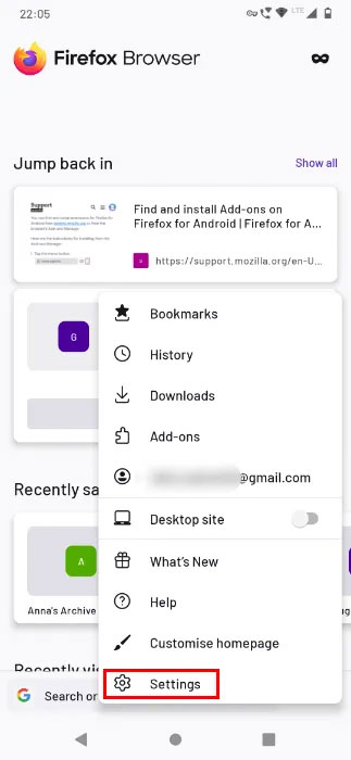 Chọn cài đặt Firefox Beta