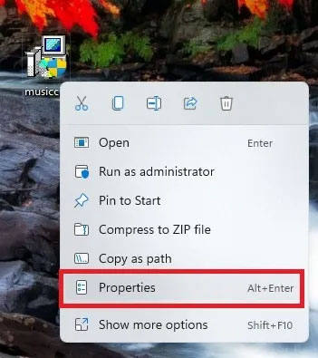 Menu ngữ cảnh cho ứng dụng/chương trình Windows