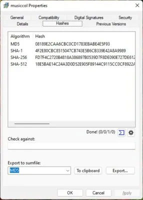 Tab Hashes mới trong File Explorer