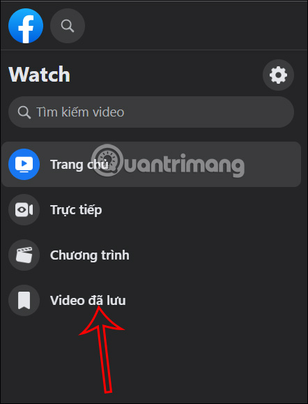 Tùy chọn video đã lưu trên Facebook máy tính