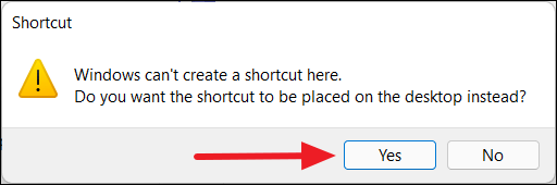 Shortcut hiển thị trên màn hình Windows 11