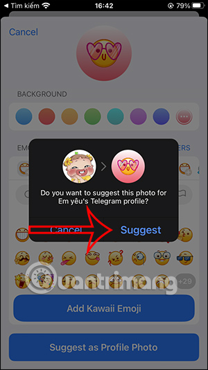 Gửi ảnh profile Telegram gợi ý