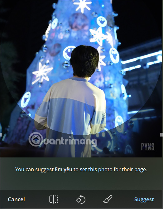 Chỉnh ảnh gợi ý avatar Telegram