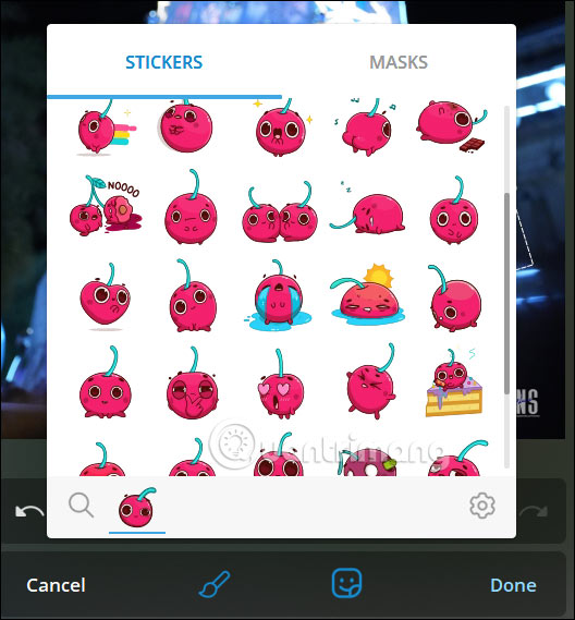 Chèn sticker vào avatar Telegram