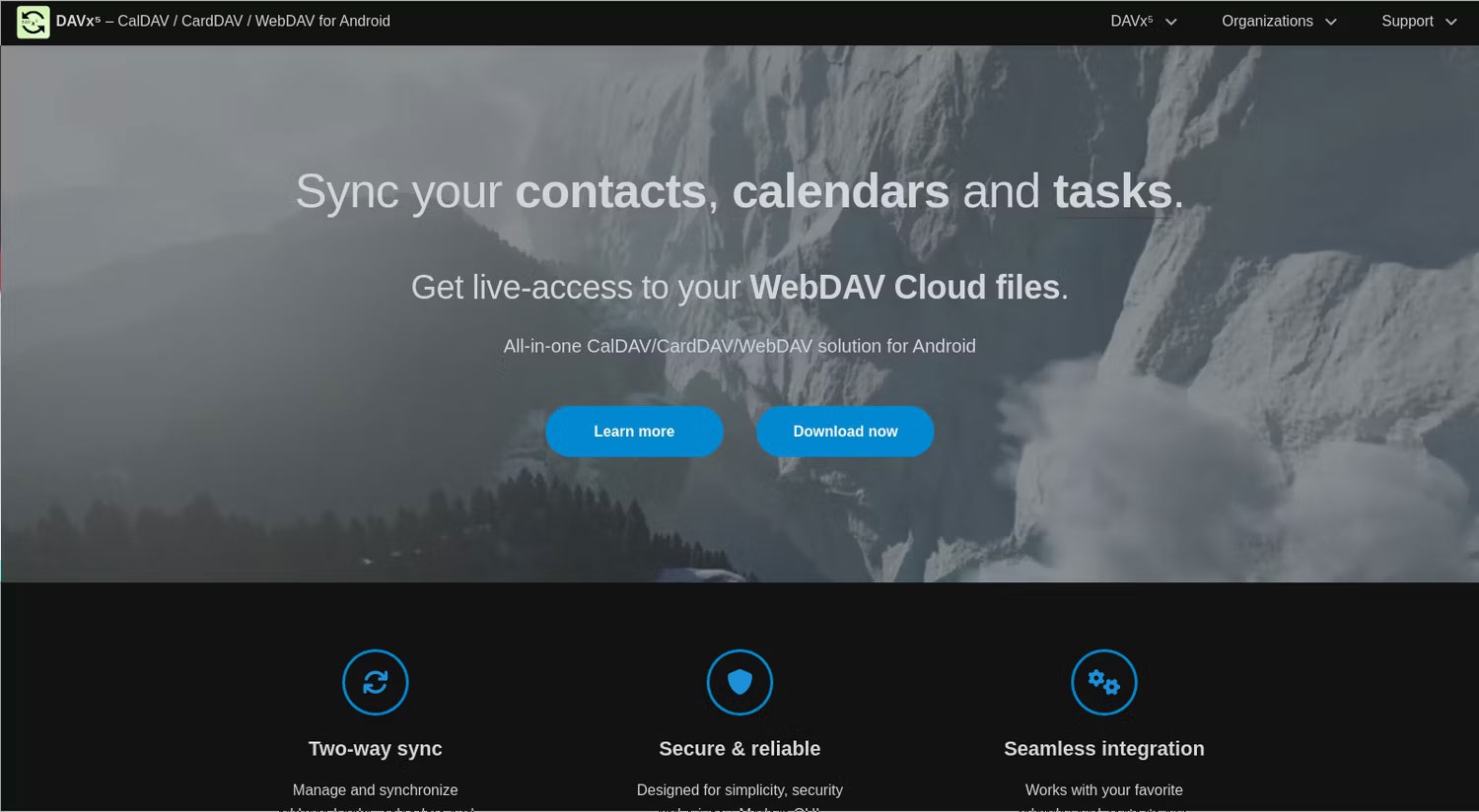 Trang chủ của trang web ứng dụng DavX5
