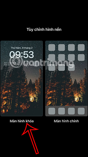Chọn màn hình khóa iPhone