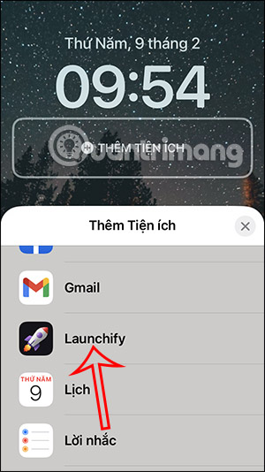 Chọn ứng dụng Launchify