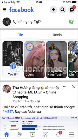 Truy cập Facebook