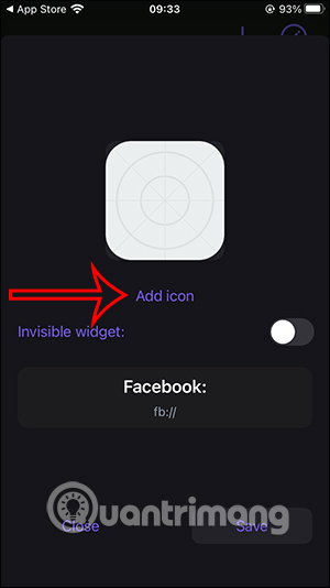Thêm icon ứng dụng