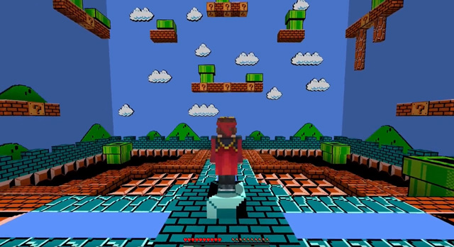 Super Mario Bros 3D được tái hiện trong Minecraft mà không dùng mod