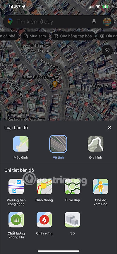 xem địa hình gmap