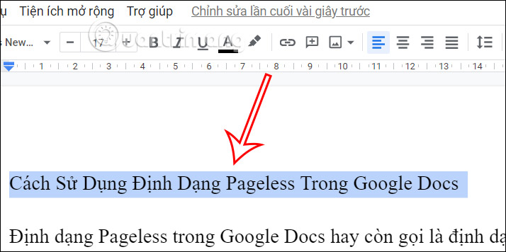 Viết hoa trong Google Docs