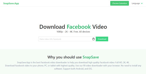 Giao diện SnapSave.App
