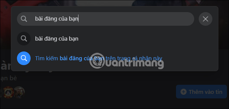 Tìm bài đăng của bạn trên Facebook