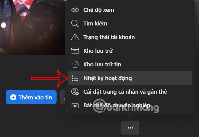 Nhật ký hoạt động trên Facebook
