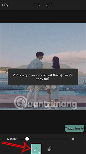 Khoanh vùng chủ thể muốn thay thế