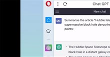 Opera thêm ChatGPT vào thanh bên của trình duyệt