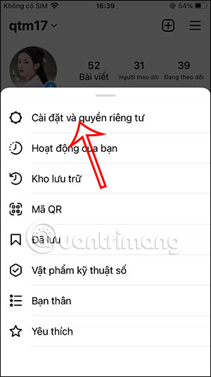 Cài đặt quyền riêng tư trên Instagram