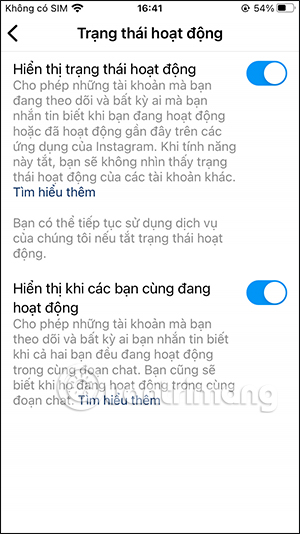 Tùy chọn ẩn tài khoản Instagram
