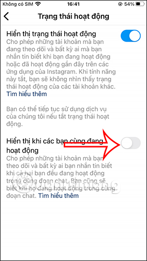 Tắt trạng thái hoạt động Instagram với người khác