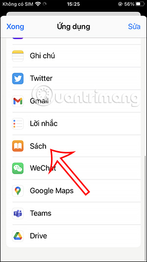 Chọn ứng dụng Sách