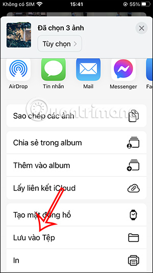 Lưu ảnh vào Tệp