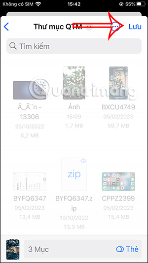 Chọn thư mục lưu vào Tệp