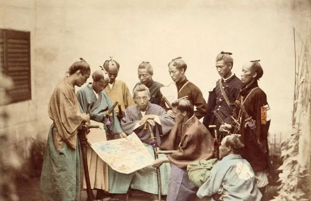 Samurai của gia tộc Chosyu, gia tộc lớn nhất và mạnh nhất thống trị vùng Chugoku. Ảnh được chụp vào khoảng những năm 1860.