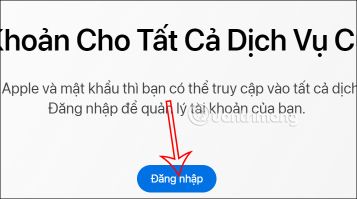 Đăng nhập Apple ID