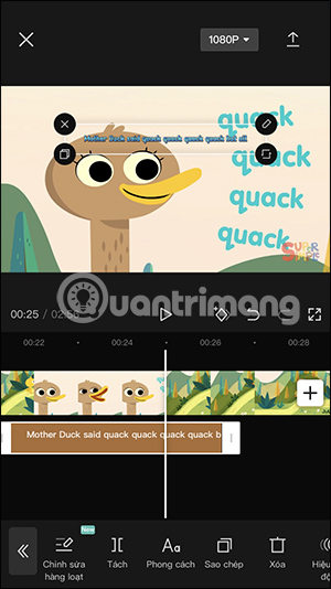 Đổi hiệu ứng phụ đề CapCut