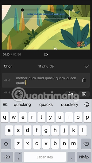 Change CapCut video subtitles