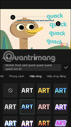 Chọn phông chữ phụ đề CapCut