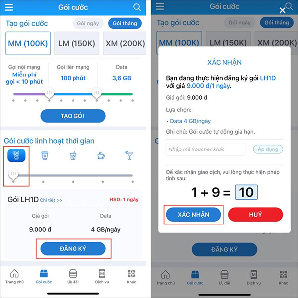 Đăng ký LH1D Mobifone