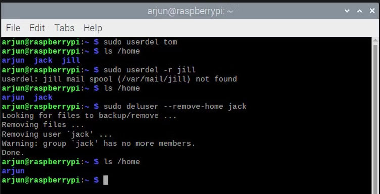 Xóa người dùng bằng lệnh userdel và deluser trong Linux