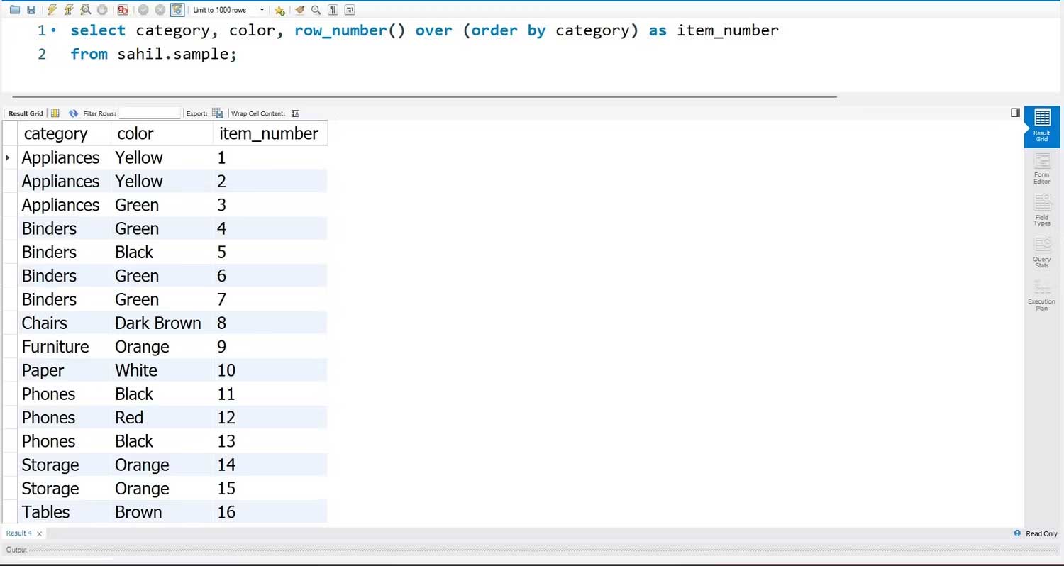 Hàm row_number trong SQL
