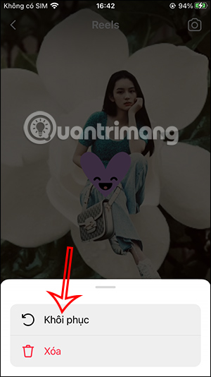 Lấy lại video Reels trên Instagram