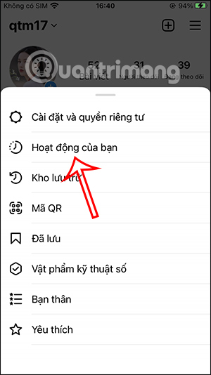 Hoạt động trên Instagram