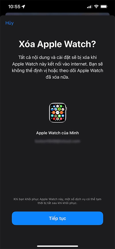 tìm apple watch bị mất