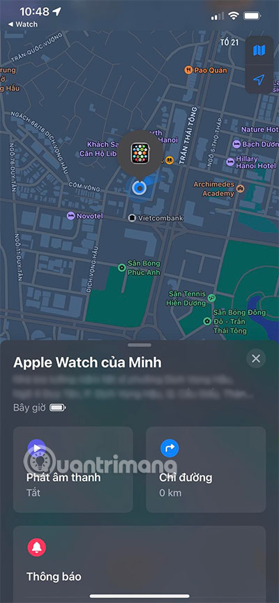 vi trí apple watch