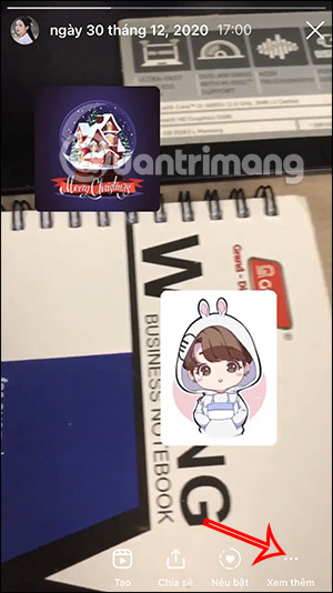 Chọn video Story Instagram