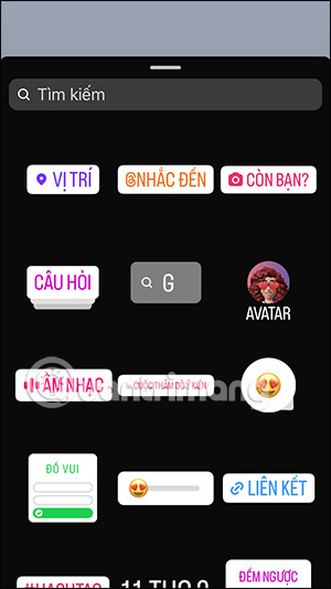 Sticker trên Instagram
