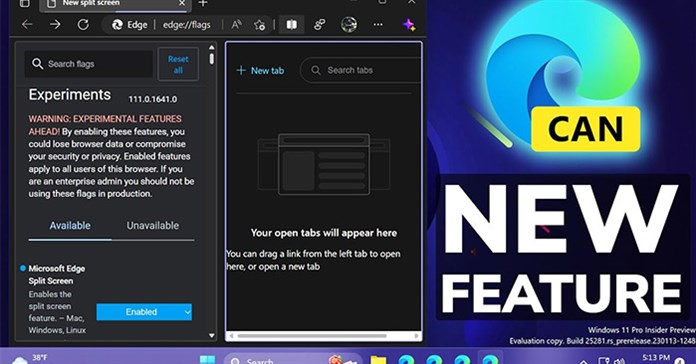 Hướng dẫn chia đôi đôi màn hình trên Microsoft Edge